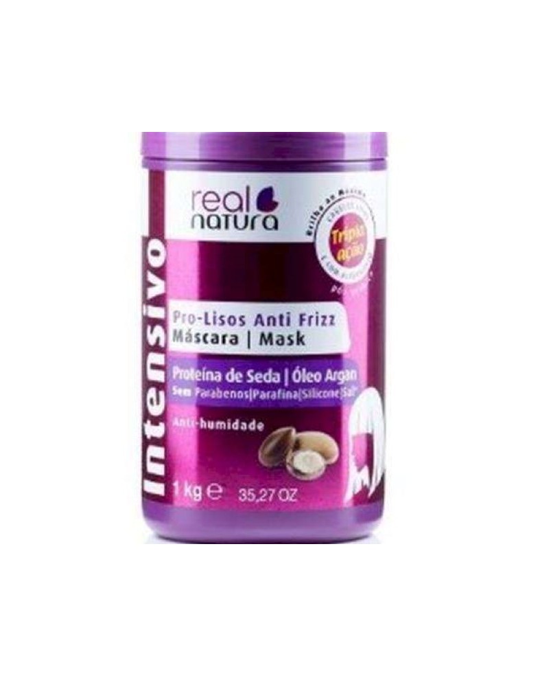 MASCARA SEM SAL PRO-LISOS ANTI FRIZZ ARGAN 1KG Real natura