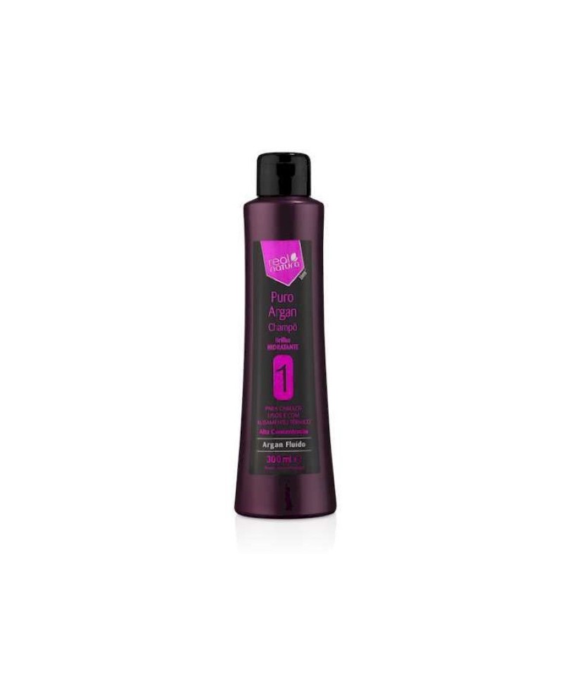 CHAMPÔ SEM SAL PURO ARGAN 300ml REAL NATURA