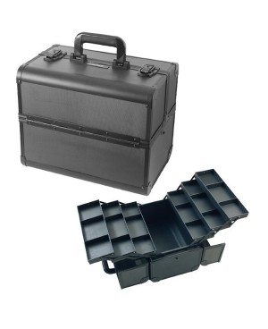 maleta aluminio negra 36x24x29,5 eurostil